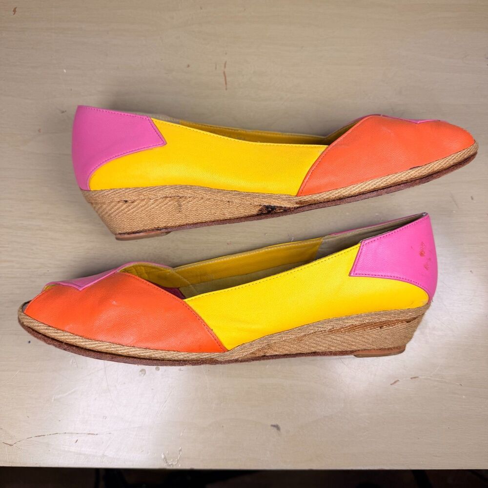 Vintage Bermuda II Colorblock Evan Picone Wedges w/original box